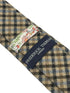 Beige taupe brown blue check wool  tie